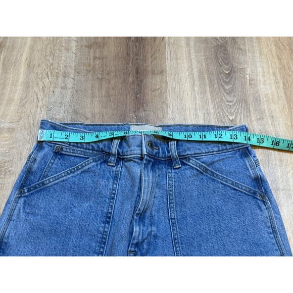 Everlane Organic Cotton Denim Utility Cheeky Jean Size 27 Blue Straight-Leg Raw - Picture 6 of 7